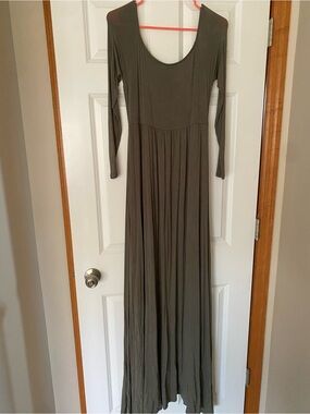 Pinkblush Olive Maxi Off the Shoulder Dress